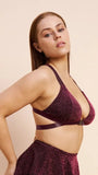 Lunalae Tops Follow Me Bra - Coral Shimmer