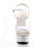 Pleaser Shoes Delight 609 White Pat.