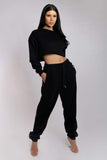 Oversized Jogger Bottoms - Black