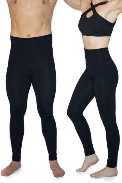 Super High Waist Cotton Stretch Black Leggings