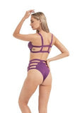 Hamade Activewear Tops Violet Hollow Back Top