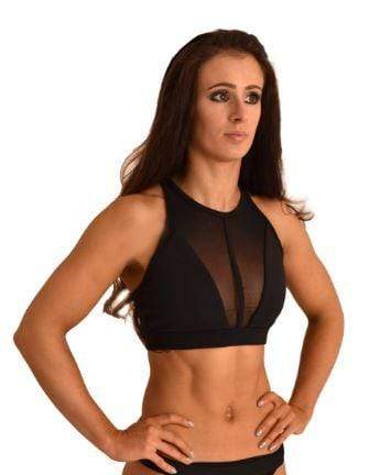 Mesh Sports Bra Black – PoleActive