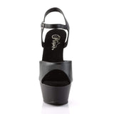 6" Heel, 1 3/4" PF 6" - 6 1/2" Heel Blk Faux Leather/Blk Matte KISS209/BPU/M