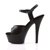 6" Heel, 1 3/4" PF 6" - 6 1/2" Heel Blk Faux Leather/Blk Matte KISS209/BPU/M