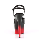 7" Heel, 2 3/4" PF 7" - 7 1/2" Heel Blk Pat/Blk-Red ADO709BR-H/B/B-R
