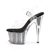 7" Heel, 2 3/4" PF 7" - 7 1/2" Heel Clr/Blk SRS ADO708SRS/C/B
