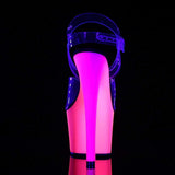 7" Heel, 2 3/4" PF 7" - 7 1/2" Heel Clr/Neon Multi RBOW308UV/C/NMC