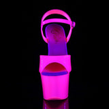 7" Heel, 2 3/4" PF 7" - 7 1/2" Heel Neon H. Pink/H. Pink SKY309UV/NHPNK/M