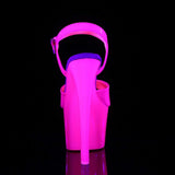7" Heel, 2 3/4" PF 7" - 7 1/2" Heel Neon H. Pink/H. Pink SKY309UV/NHPNK/M