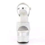 7" Heel, 2 3/4" PF 7" - 7 1/2" Heel Slv Multi Glitter/Slv Multi Glitter ADO709-2G/SG/M