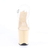 Pleaser Shoes 8" Heel, 4" PF 8" Heel Clr/Cream FLAM808/C/CR