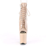 8" Heel, 4" PF Ankle/Mid-Calf Boots Nude Pat/Nude FLAM1021/ND/M