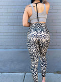 Shark Polewear Leggings Suspender Leggings- Leopard