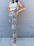 Shark Polewear Leggings Suspender Leggings- Leopard