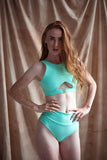 Sway Polewear Bottoms Bettie Shorts- Green Aventurine Regenerated Nylon