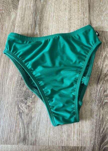 Cleo the Hurricane Bottoms High Rider Hot Pants- Forest green