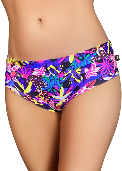 Cleo the Hurricane Bottoms Neon Floral Hot Pants