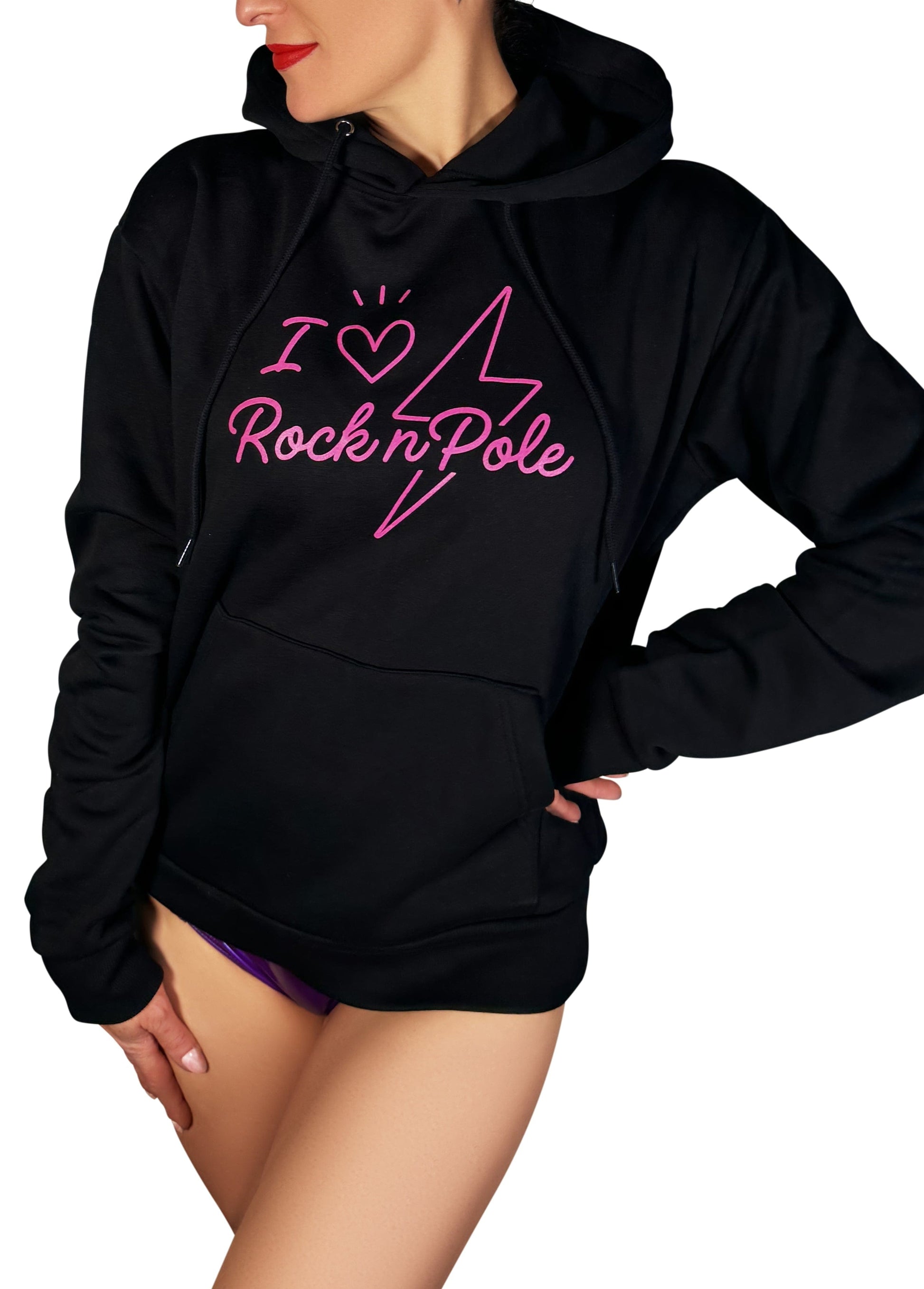 Cleo The Hurricane Crop top I Love Rock N Pole Oversized Hoodie
