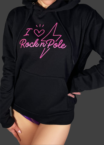 Cleo The Hurricane Crop top I Love Rock N Pole Oversized Hoodie