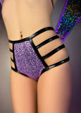 Cleo The Hurricane Hot Pants Glitter Riot High Waisted Strappy Pants