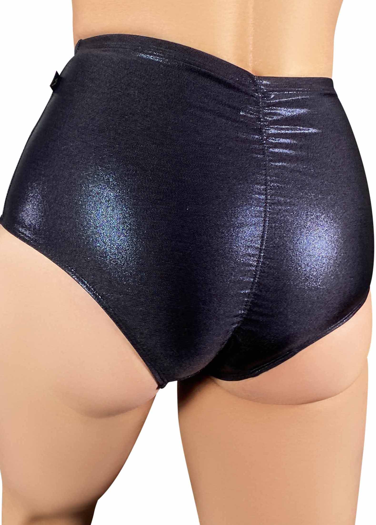 Cleo The Hurricane Hot Pants Metallic Pin-up High Waisted Hot Pants
