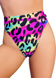 Cleo The Hurricane Hot Pants Neon Leopard High Rider Hot Pants
