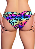 Cleo The Hurricane Hot Pants Neon Leopard / Zebra Scanty Pants