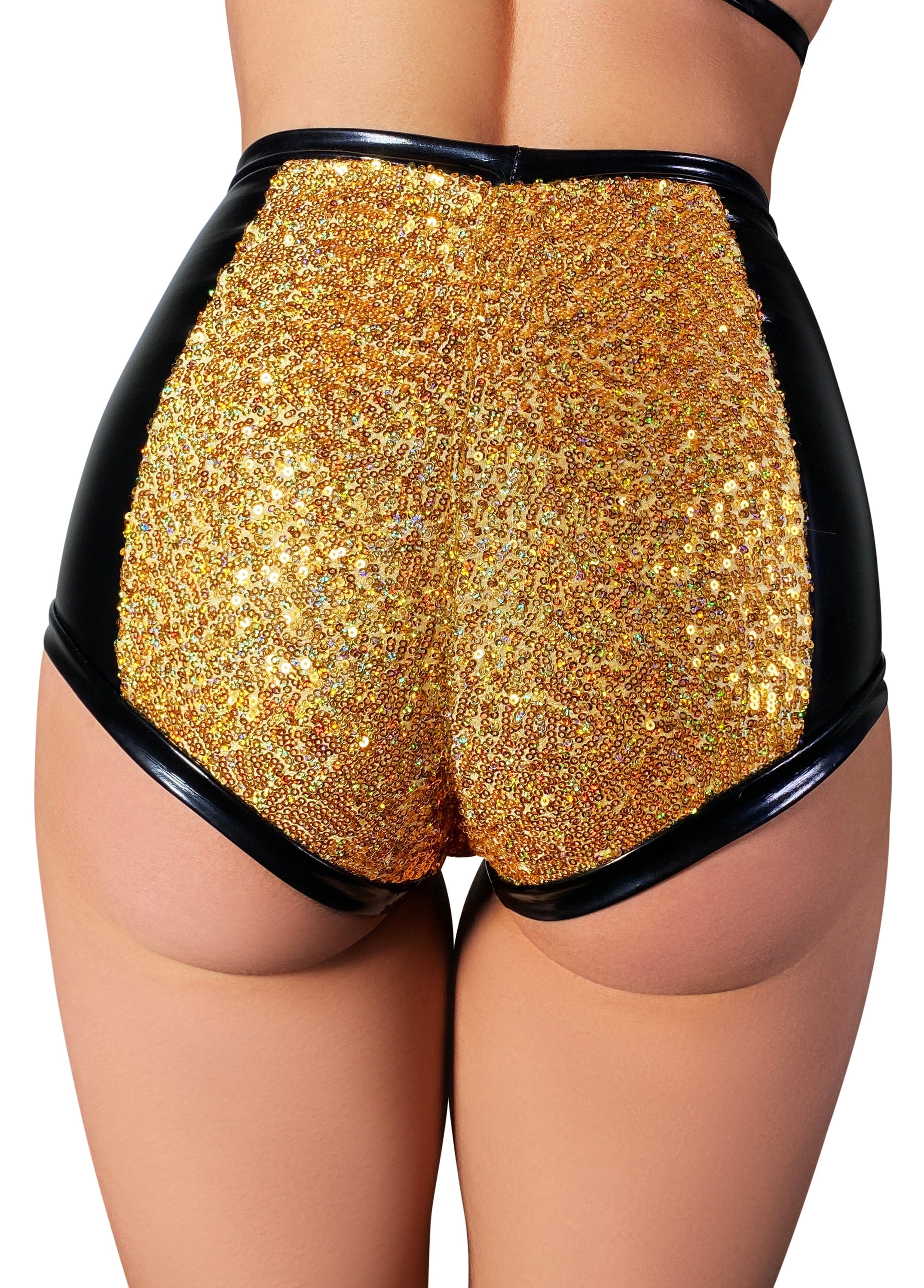 Cleo The Hurricane Hot Pants Outshine Sequin High Waisted Hot Pants