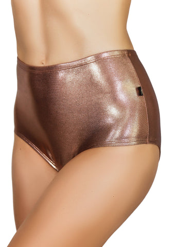 Cleo The Hurricane Hot Pants Rose Gold Pin-up High Waisted Hot Pants