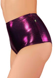 Cleo the Hurricane Shorts Metallic High Waisted Hot Pants- Feisty Fuchsia
