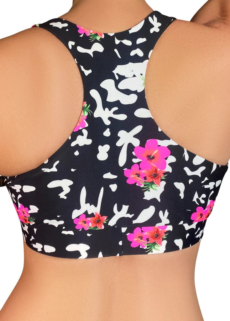 Cleo the Hurricane Tops Pink Hibiscus Twist Top