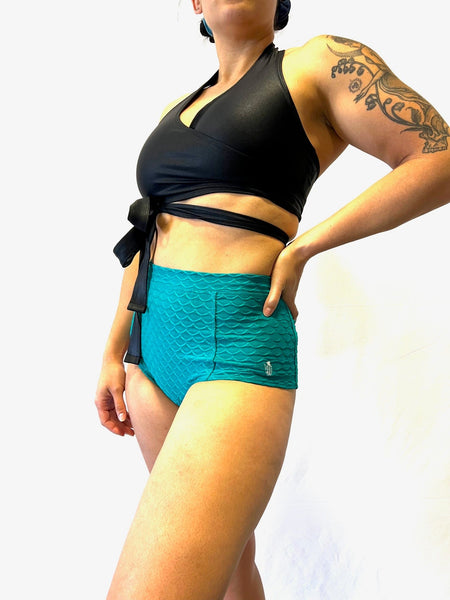 GRENADE DANCE WEAR Shorts Mermaid High Waist Bottom- Teal