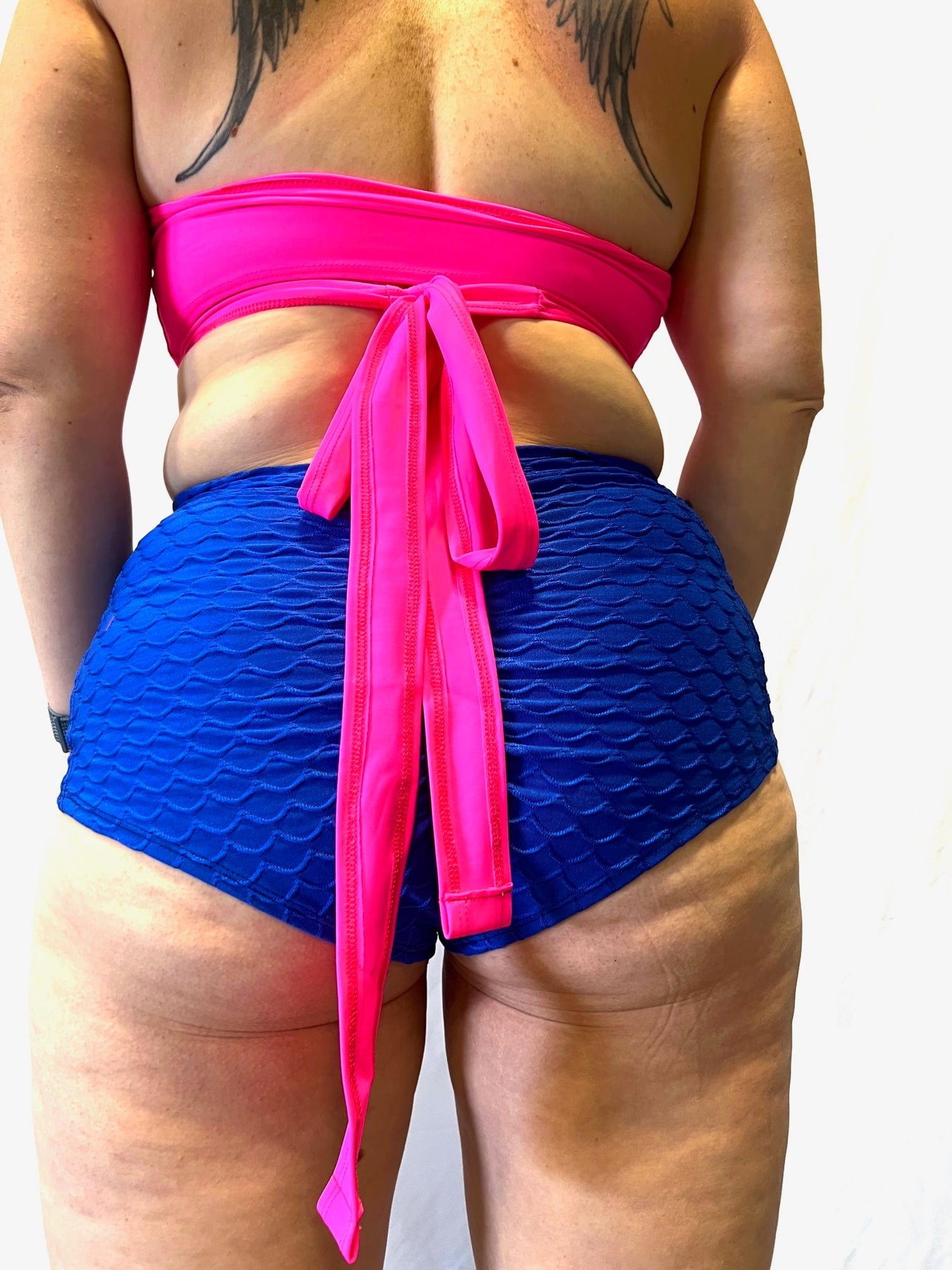 GRENADE DANCE WEAR Shorts Mermaid High Waisted Bottom- Blue