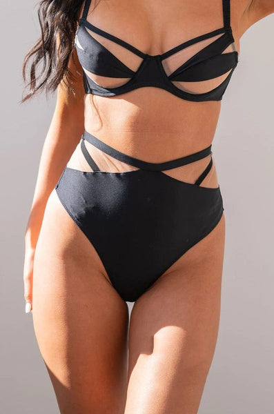 Lunalae Bottoms Adele High Waist Bottom Recycled- Black