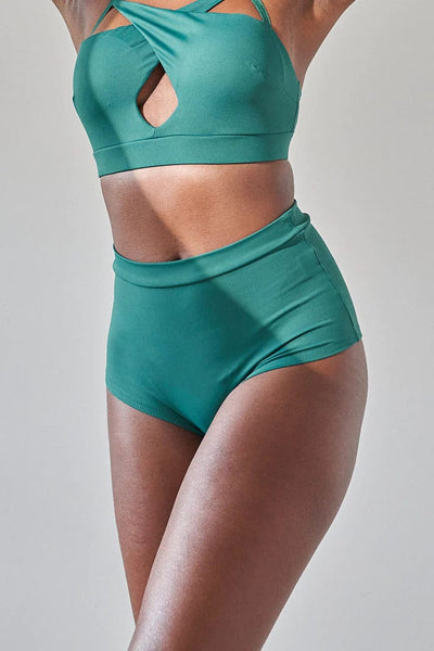 Lunalae Shorts High Waist Basic Short- Emerald