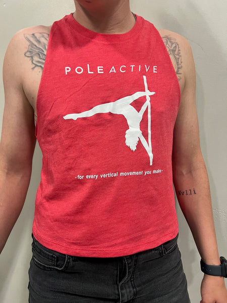 PoleActive Tops PoleActive Crop Top- Red