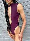 Shark Polewear Bodysuits New Passion Bodysuit- Plum