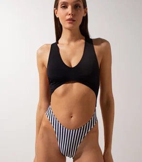 Shark Polewear Bodysuits Vashkelita Bodysuit - Black/Striped
