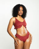 Slink Apparel Bottoms Ruffle Me Up Bikini Bottoms - Spice