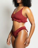 Slink Apparel Top Ruffle Me Up Top - Spice