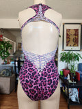 Twisted Movement Bodysuit Barbie Girl Pink Leopard Bodysuit