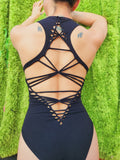 Twisted Movement Bodysuit Black Hot Girl Summer Bodysuit