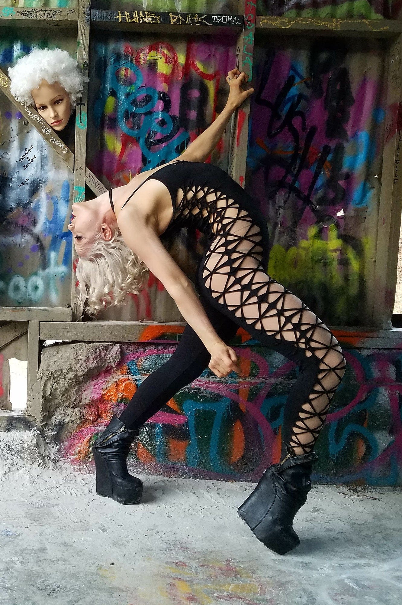 Twisted Movement Catsuit Black Chaos Catsuit