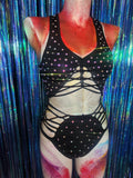 Twisted Movement Rhinestone Burner Bodysuit