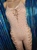 Twisted Movement Rhinestone Chaos Catsuit
