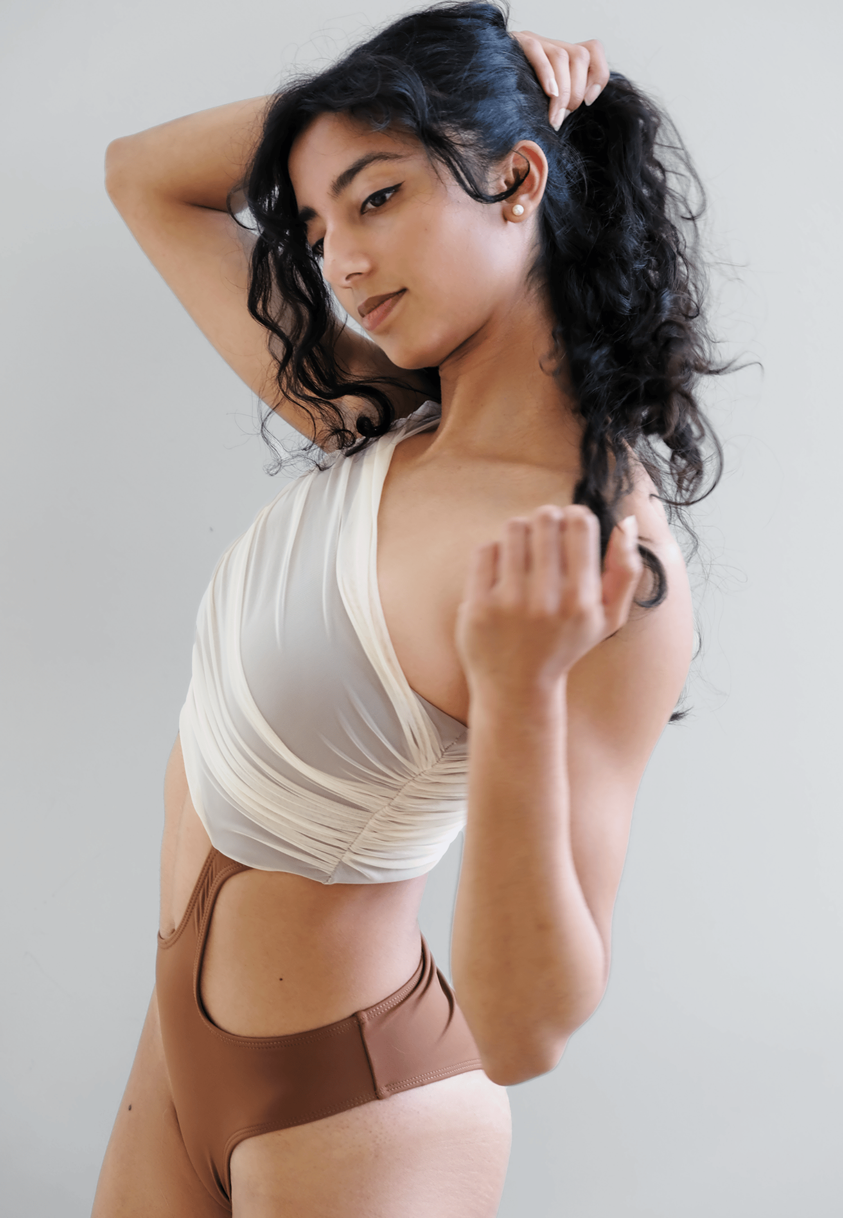 Zerone Design Selene Pole Bodysuit Cocoa