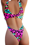 Cleo the Hurricane Bodysuits Neon Leopard Monokini