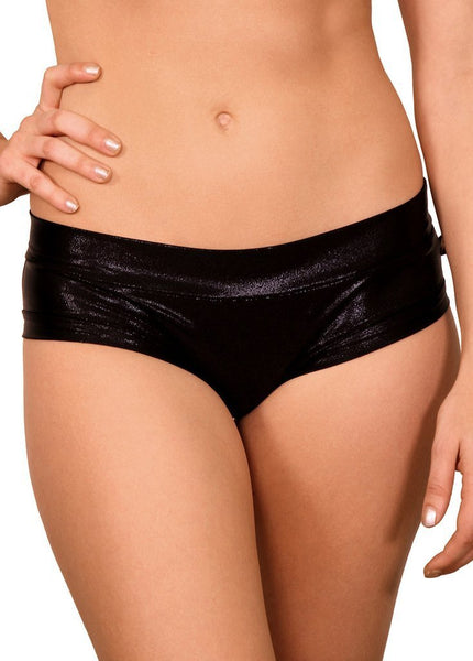 Cleo the Hurricane Shorts Metallic Black Hot Pants