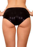 Cleo the Hurricane Shorts Metallic Black Hot Pants