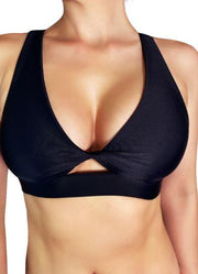 Cleo the Hurricane Tops Essential Twist Sports Bra Black